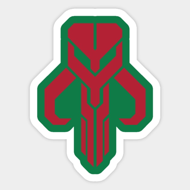 Mythosaur Geometric Emblem Red Sticker by IORS